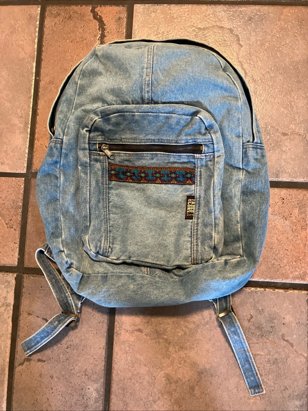 vintage faded glory backpack denim